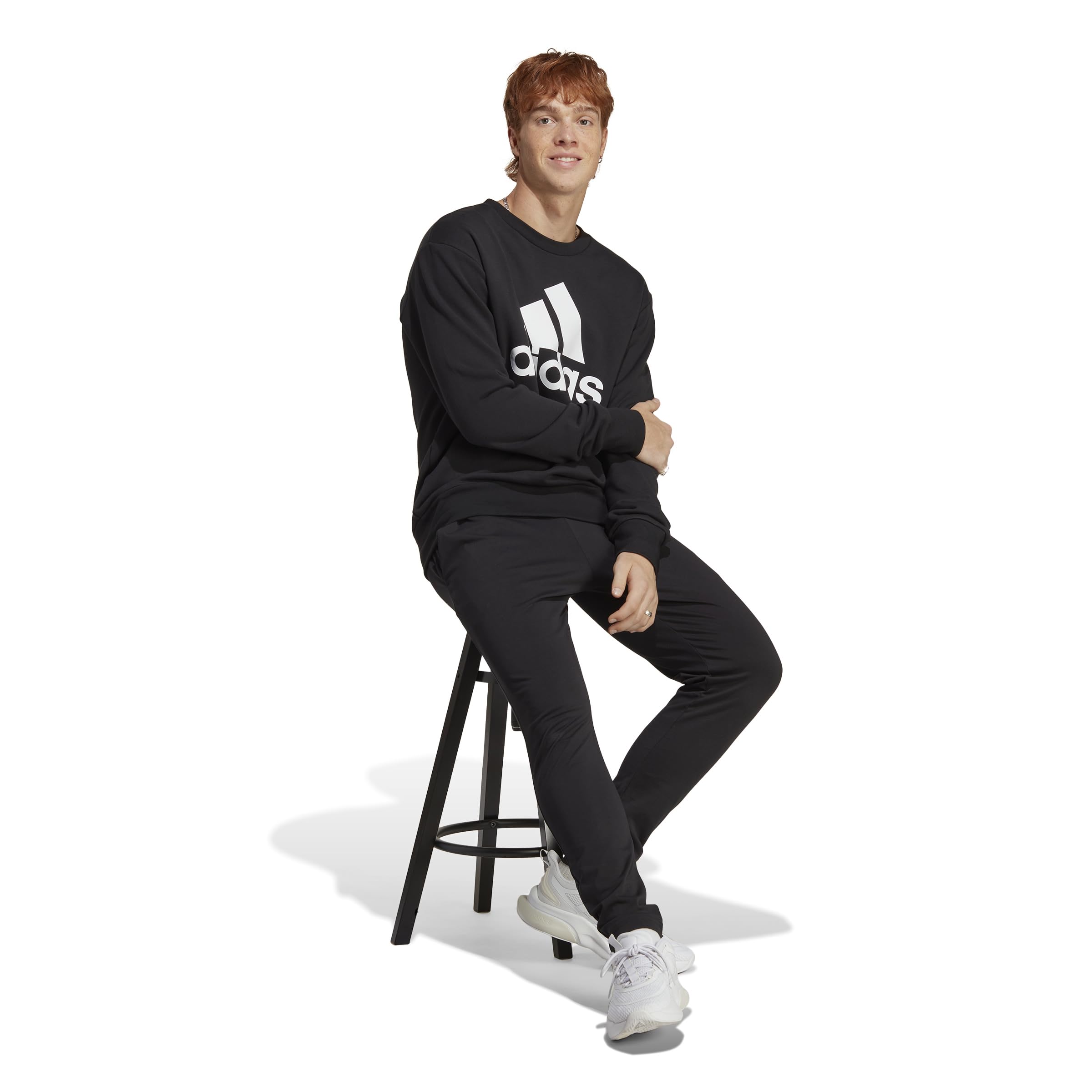 adidas Men's Essentials Single Jersey Tapered Open Hem Pants