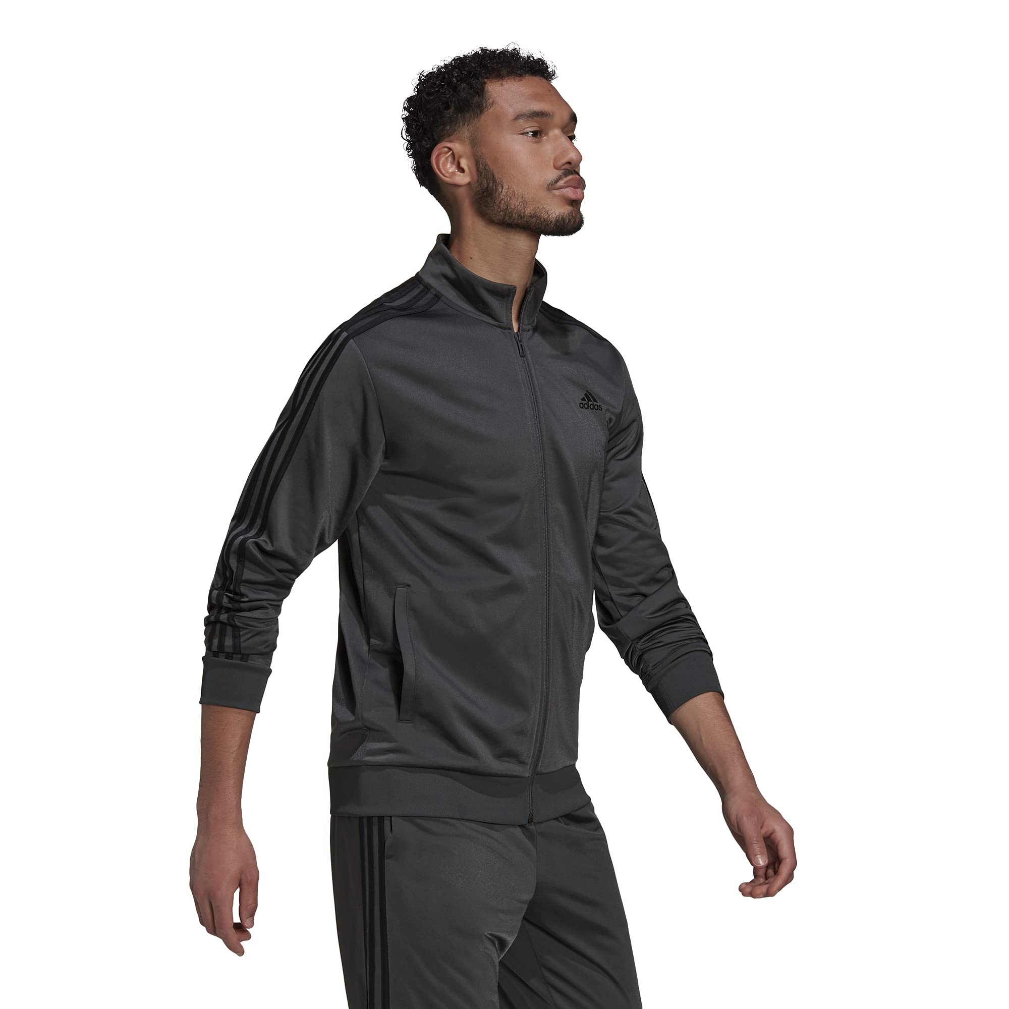 adidas Men's Essentials Warm-up 3-stripes Track Top