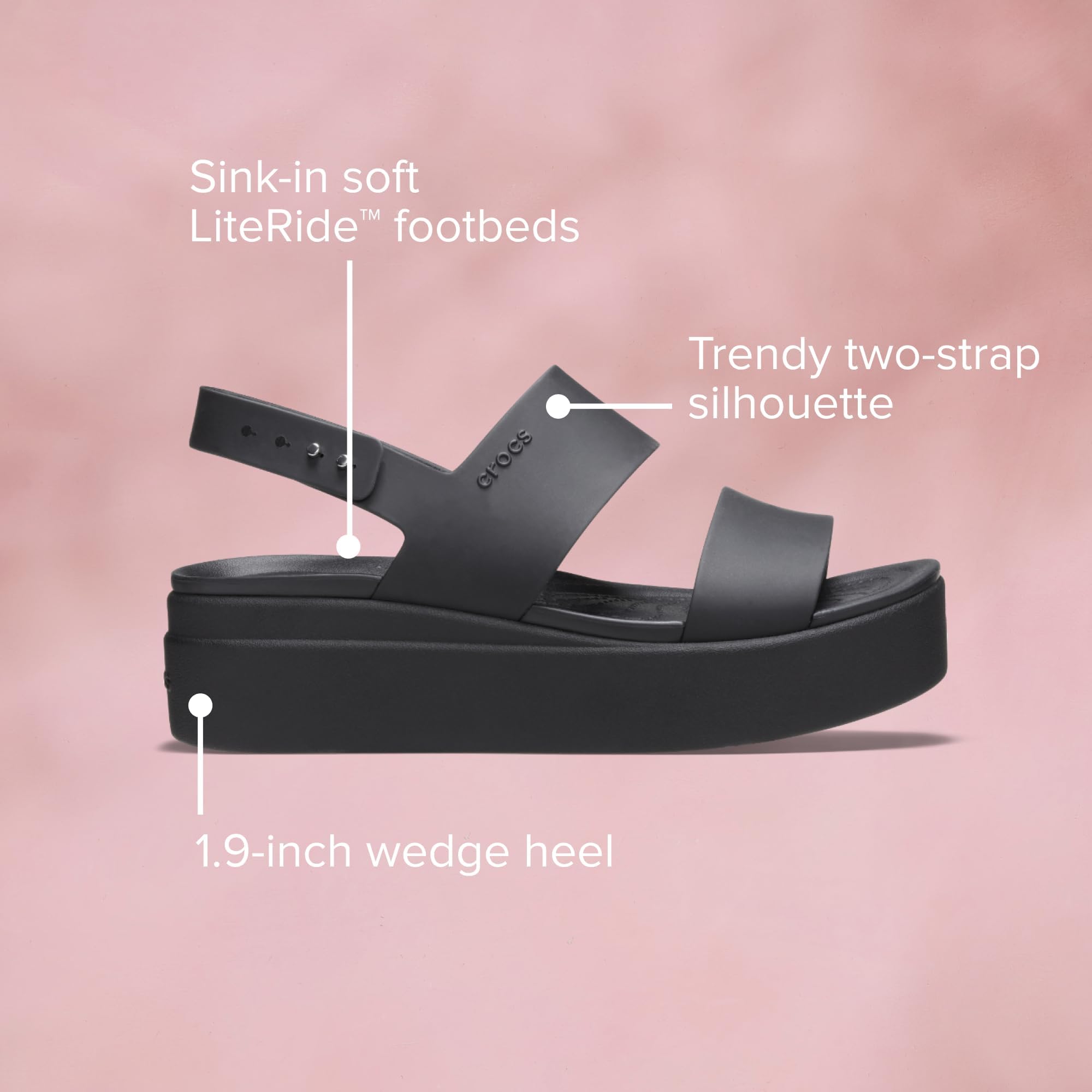 Crocs Women's Brooklyn Low Wedge Sandals