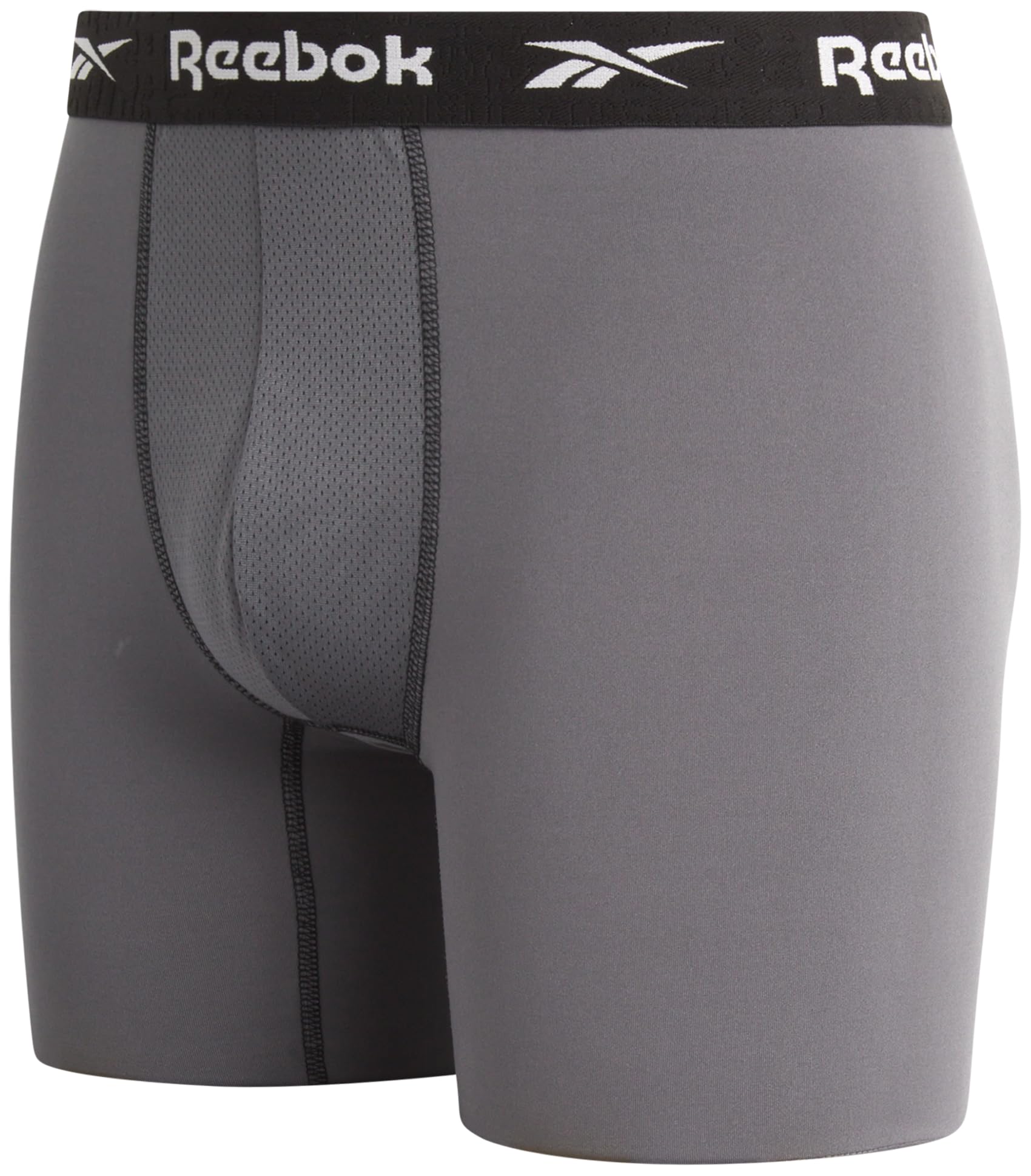 Reebok Mens Boxer Briefs - 4 Pack Stretch Performance Moisture Wicking Mens Underwear Boxers with Contour Pouch (Sizes: S-XL)