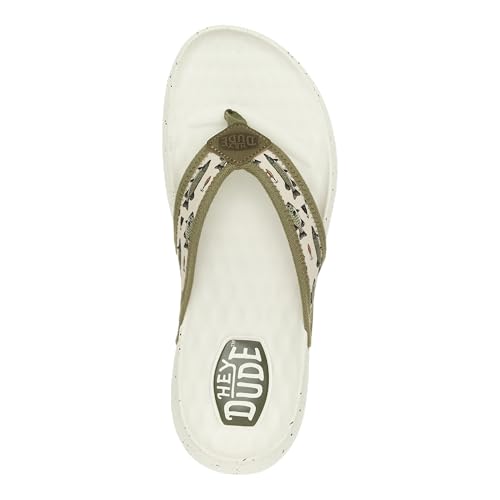 Hey Dude Men's Myers Flip Classic Black/Black | Men's Shoes | Men Slip-on Sandals | Comfortable & Light-Weight