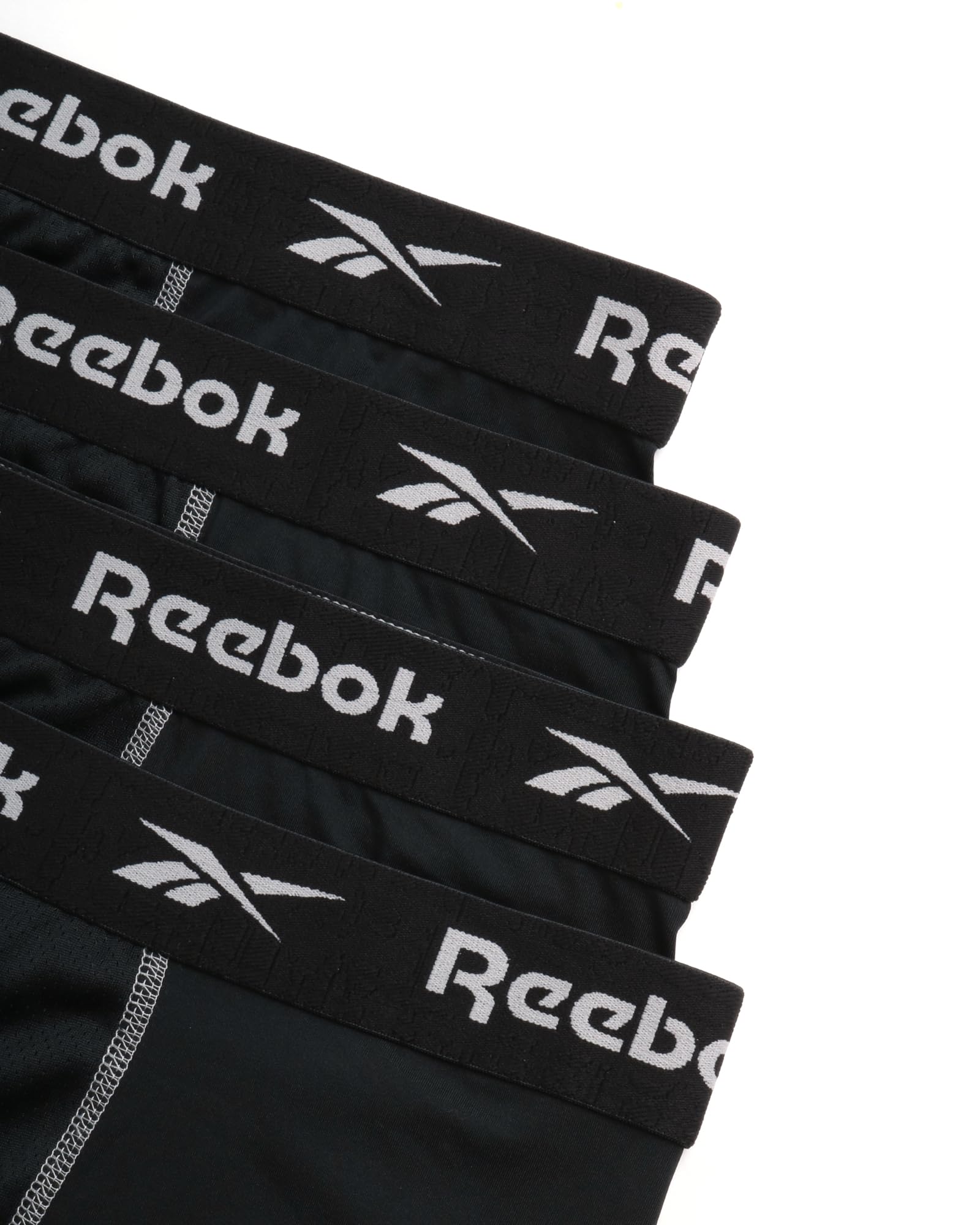 Reebok Mens Boxer Briefs - 4 Pack Stretch Performance Moisture Wicking Mens Underwear Boxers with Contour Pouch (Sizes: S-XL)