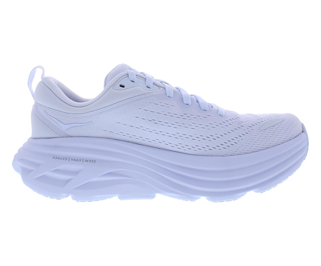 HOKA Bondi 8 Womens Shoes Size 9.5, Color: White/White