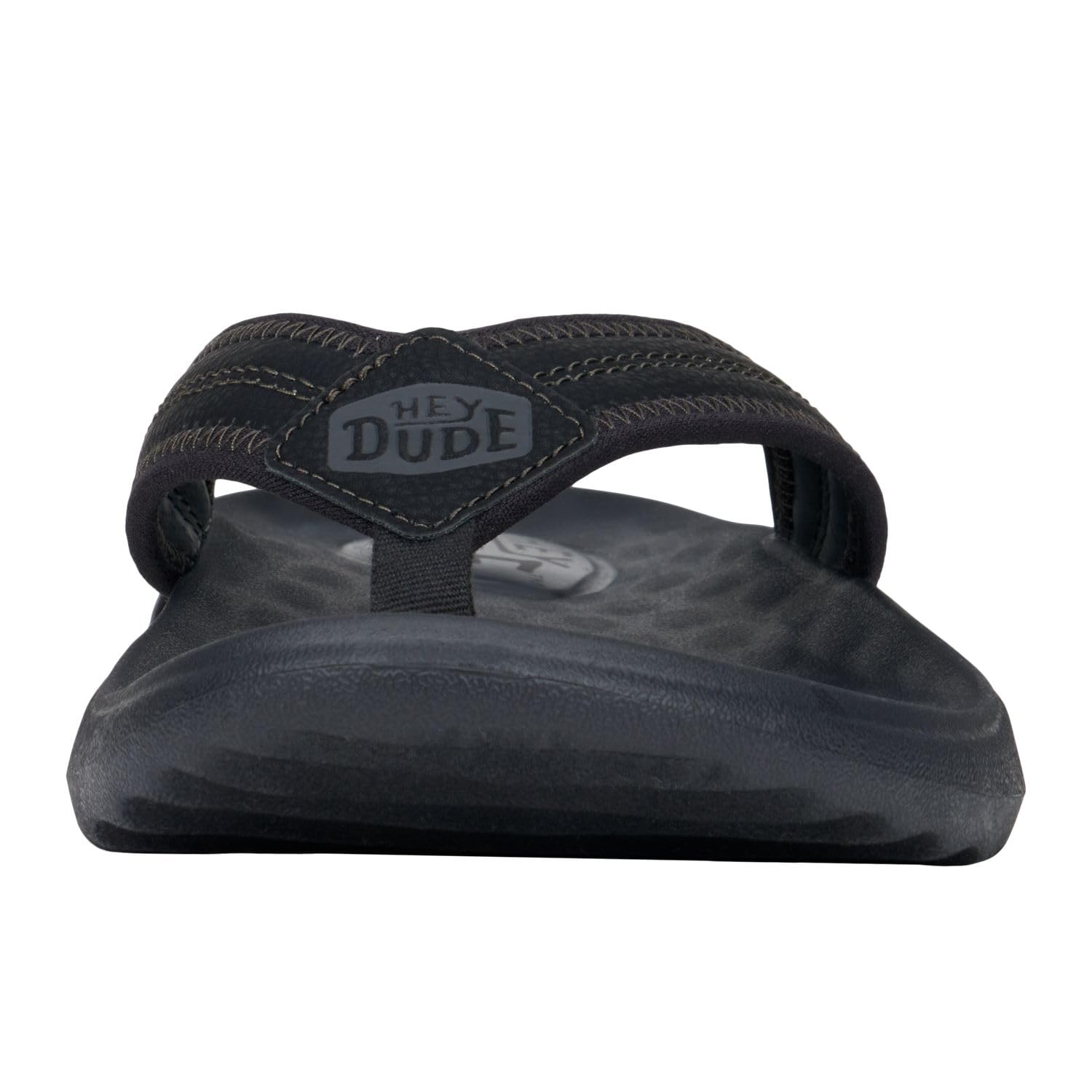 Hey Dude Men's Myers Flip Classic Black/Black | Men's Shoes | Men Slip-on Sandals | Comfortable & Light-Weight