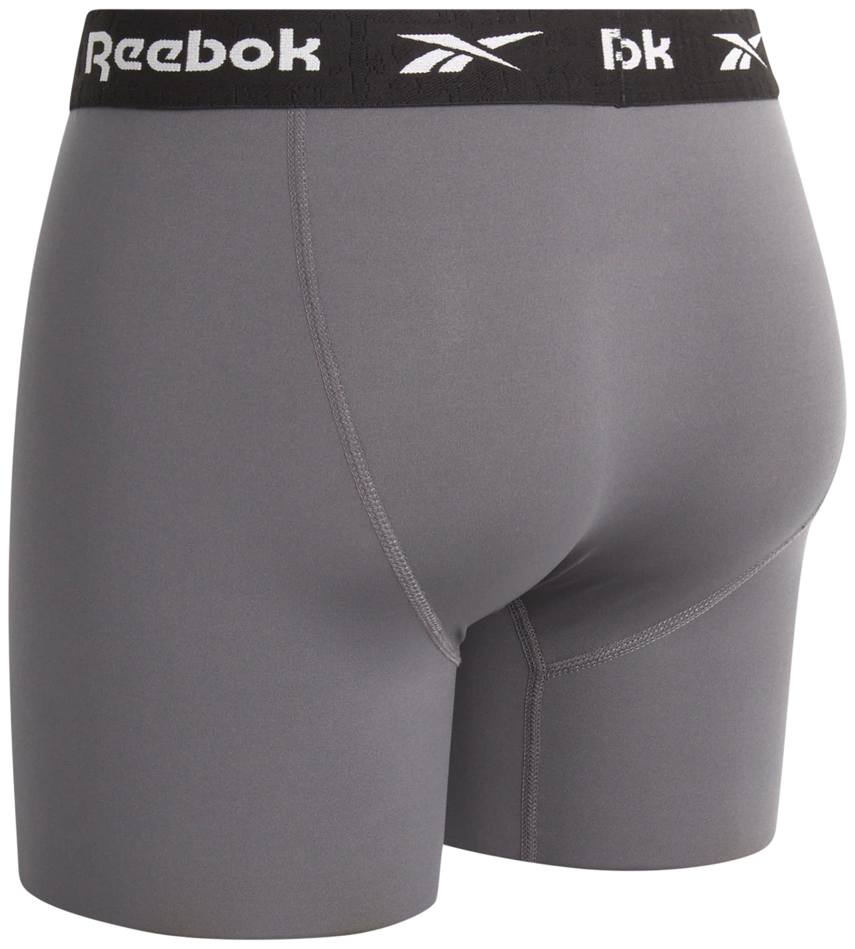 Reebok Mens Boxer Briefs - 4 Pack Stretch Performance Moisture Wicking Mens Underwear Boxers with Contour Pouch (Sizes: S-XL)