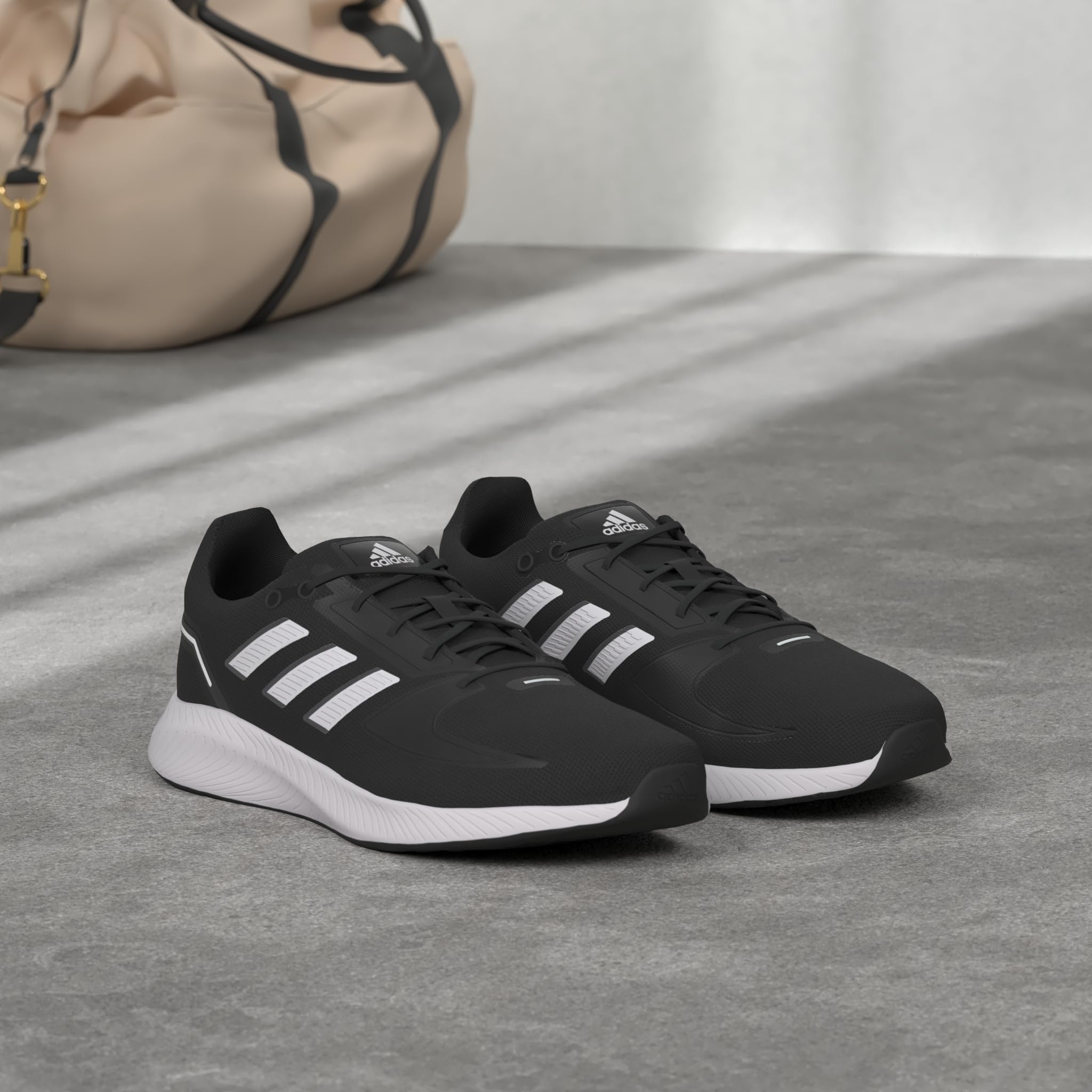 adidas Men's Runfalcon 2.0 Running Shoe, Black/White/Grey, 13