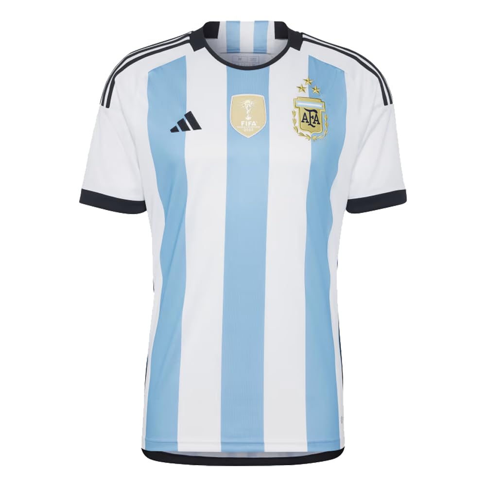 adidas Men's Soccer Argentina 3-Star Winners Home Jersey - Dress Like a Champion with Comfortable Fabric