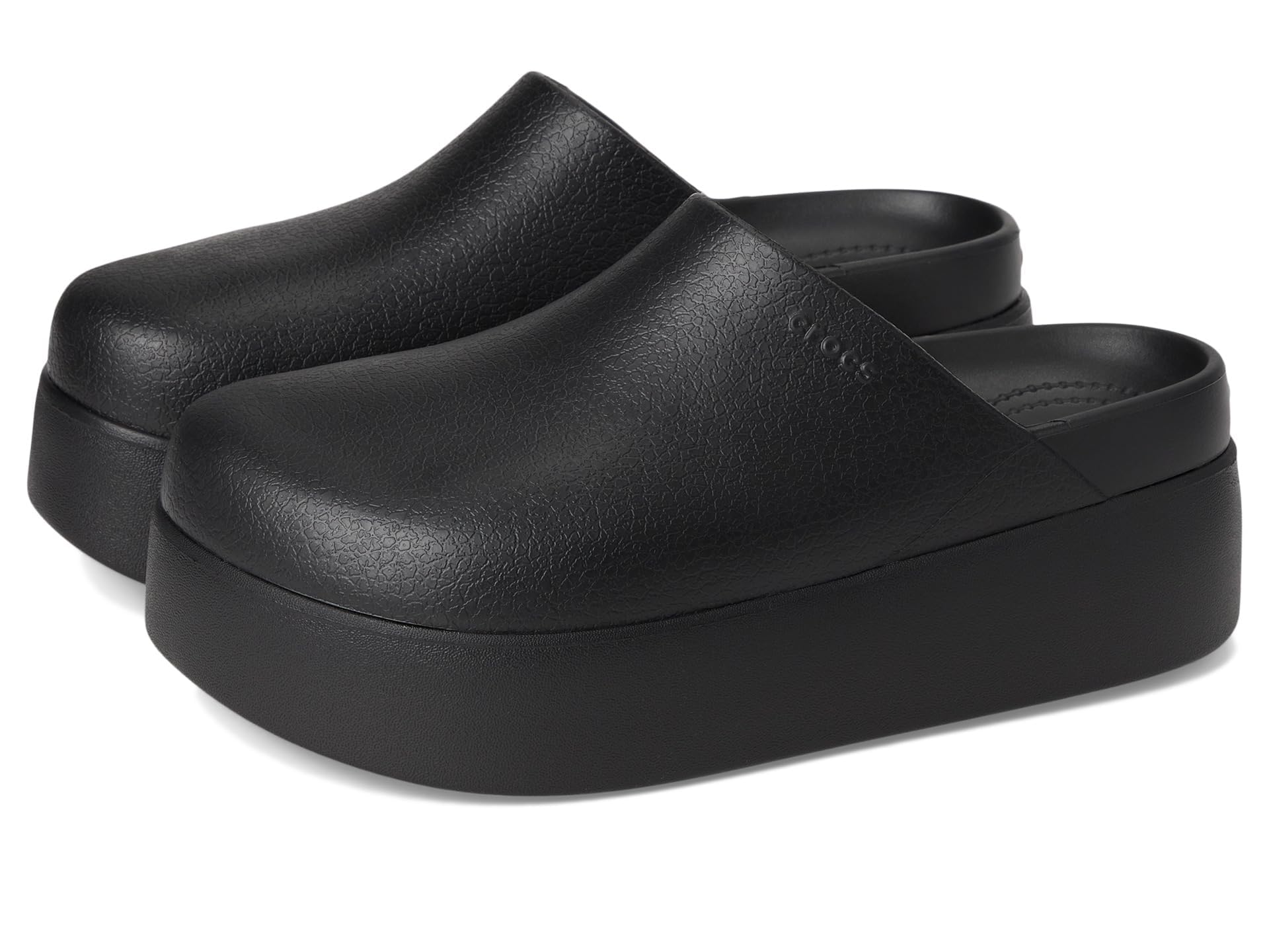 Crocs, Womens, Dylan Platform Clog, Mule Platform Shoes, Black, 6, M
