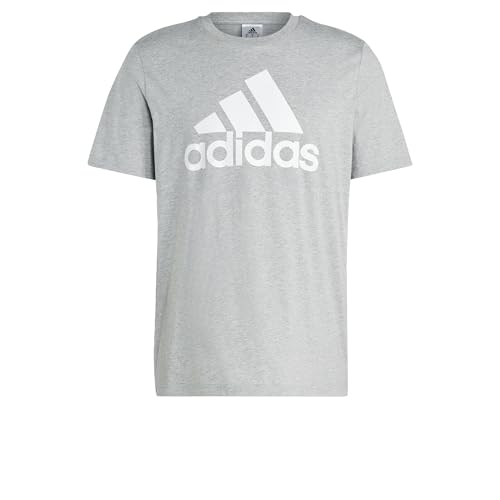 adidas Mens 3S Sj Crew Neck Short Sleeve Casual Tops Casual - Grey