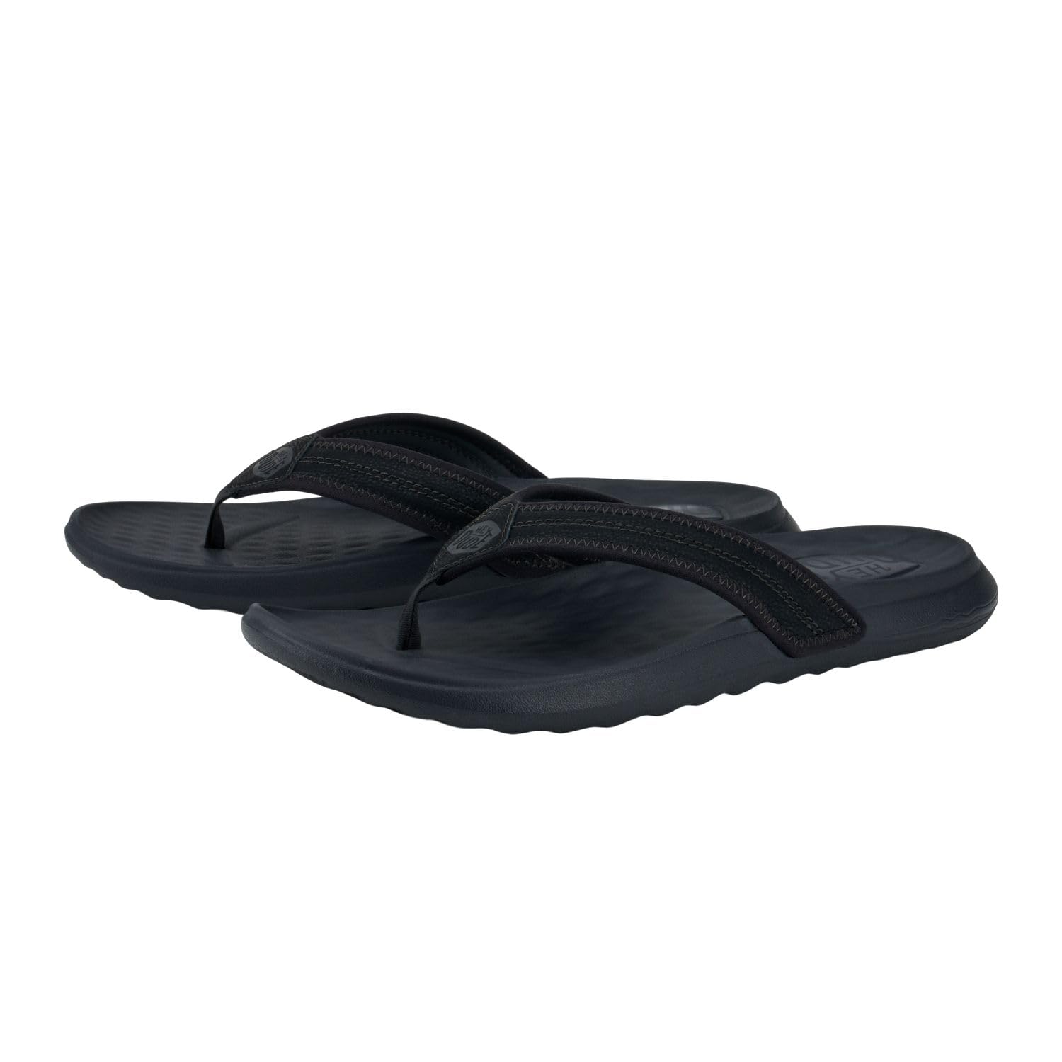 Hey Dude Men's Myers Flip Classic Black/Black | Men's Shoes | Men Slip-on Sandals | Comfortable & Light-Weight