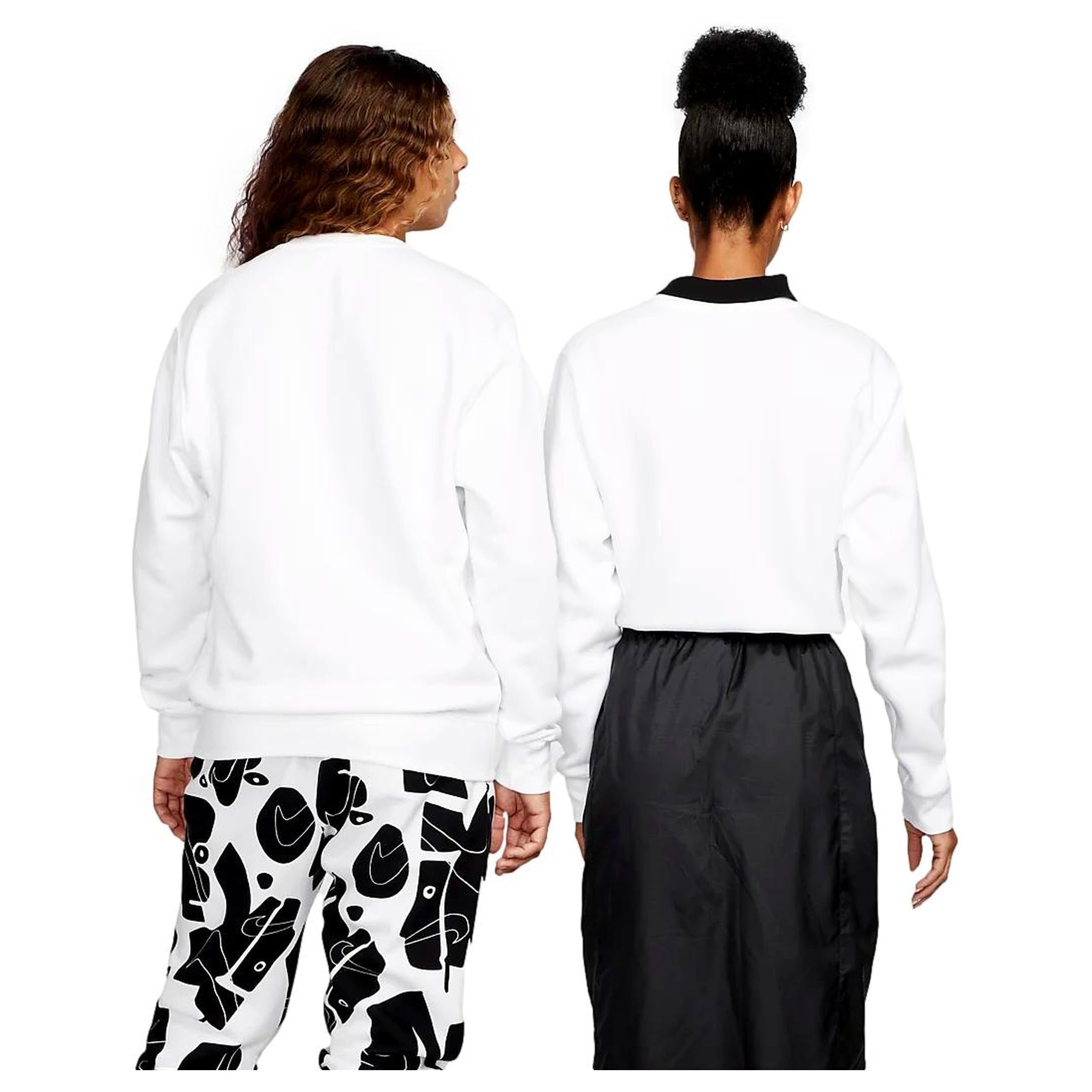 NIKE Men's Nsw Club Crew, White/Black, Small