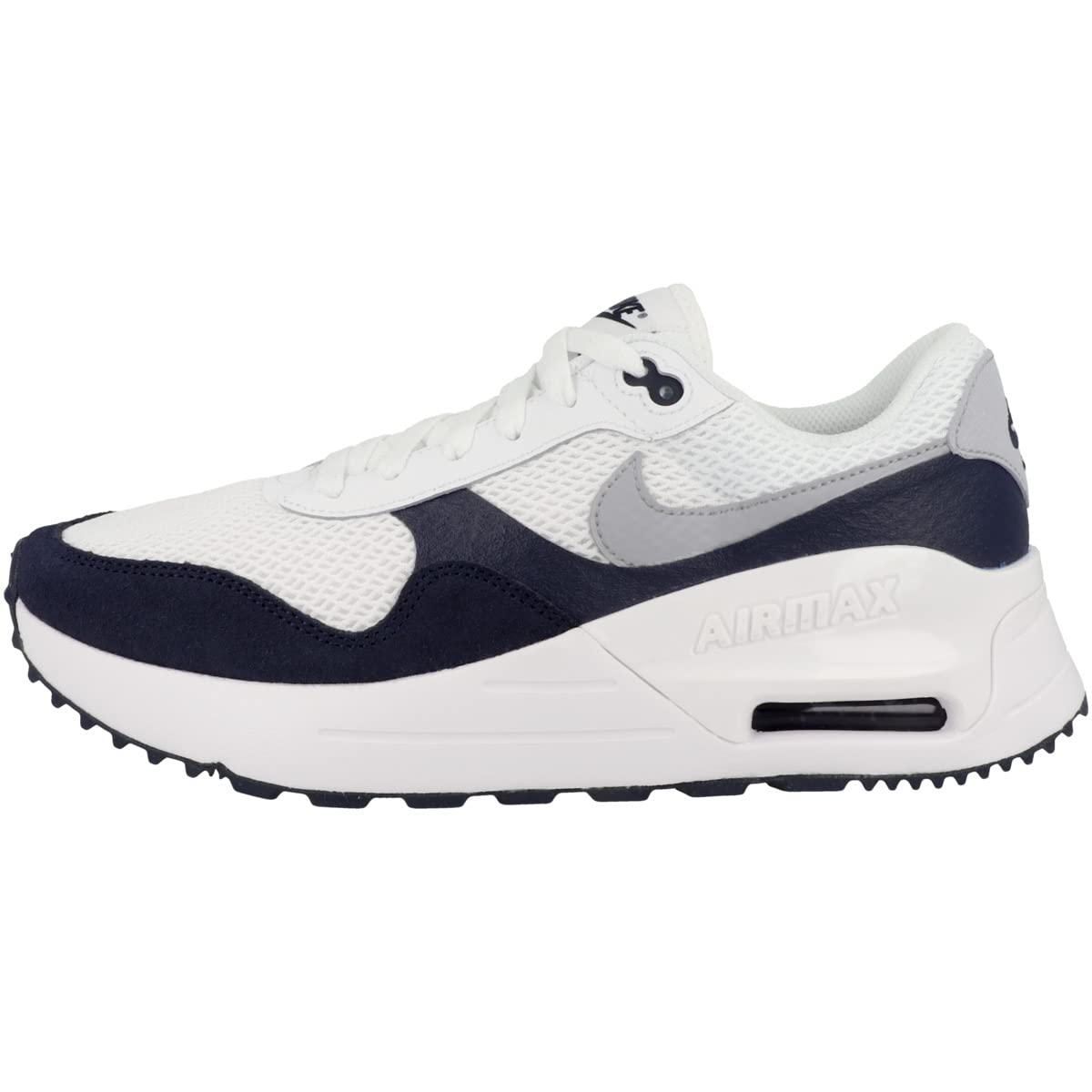 Nike Men's Air Max SYSTM Running Shoes, White/Wolf Grey-Obsidian, 12 M US