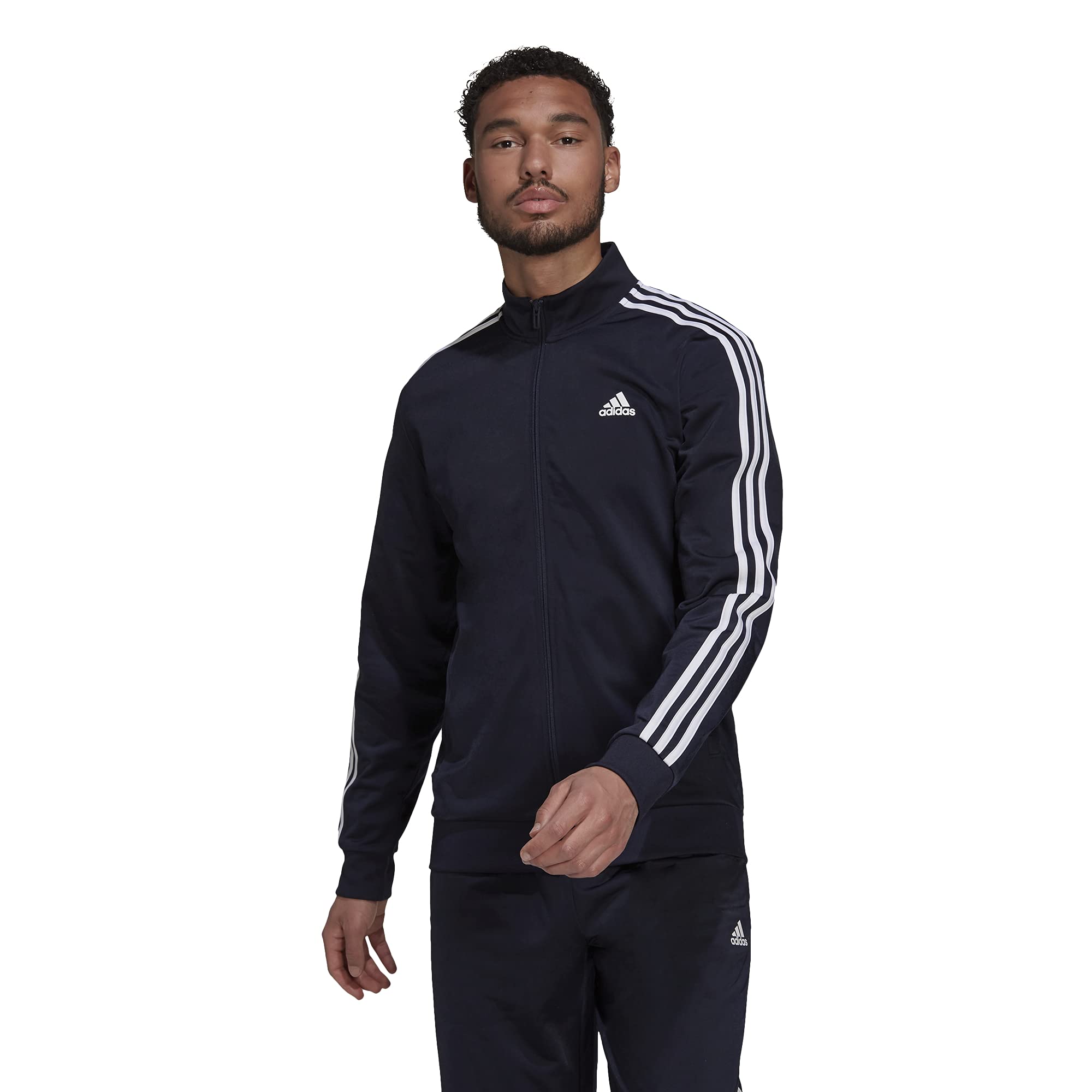 adidas Men's Essentials Warm-up 3-stripes Track Top