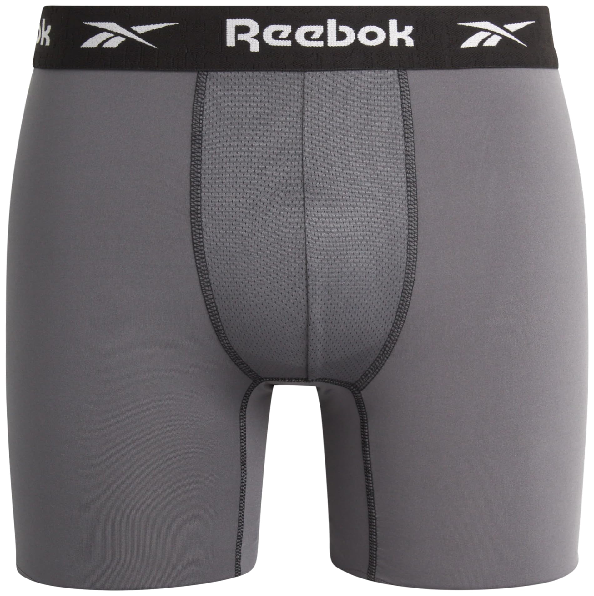 Reebok Mens Boxer Briefs - 4 Pack Stretch Performance Moisture Wicking Mens Underwear Boxers with Contour Pouch (Sizes: S-XL)