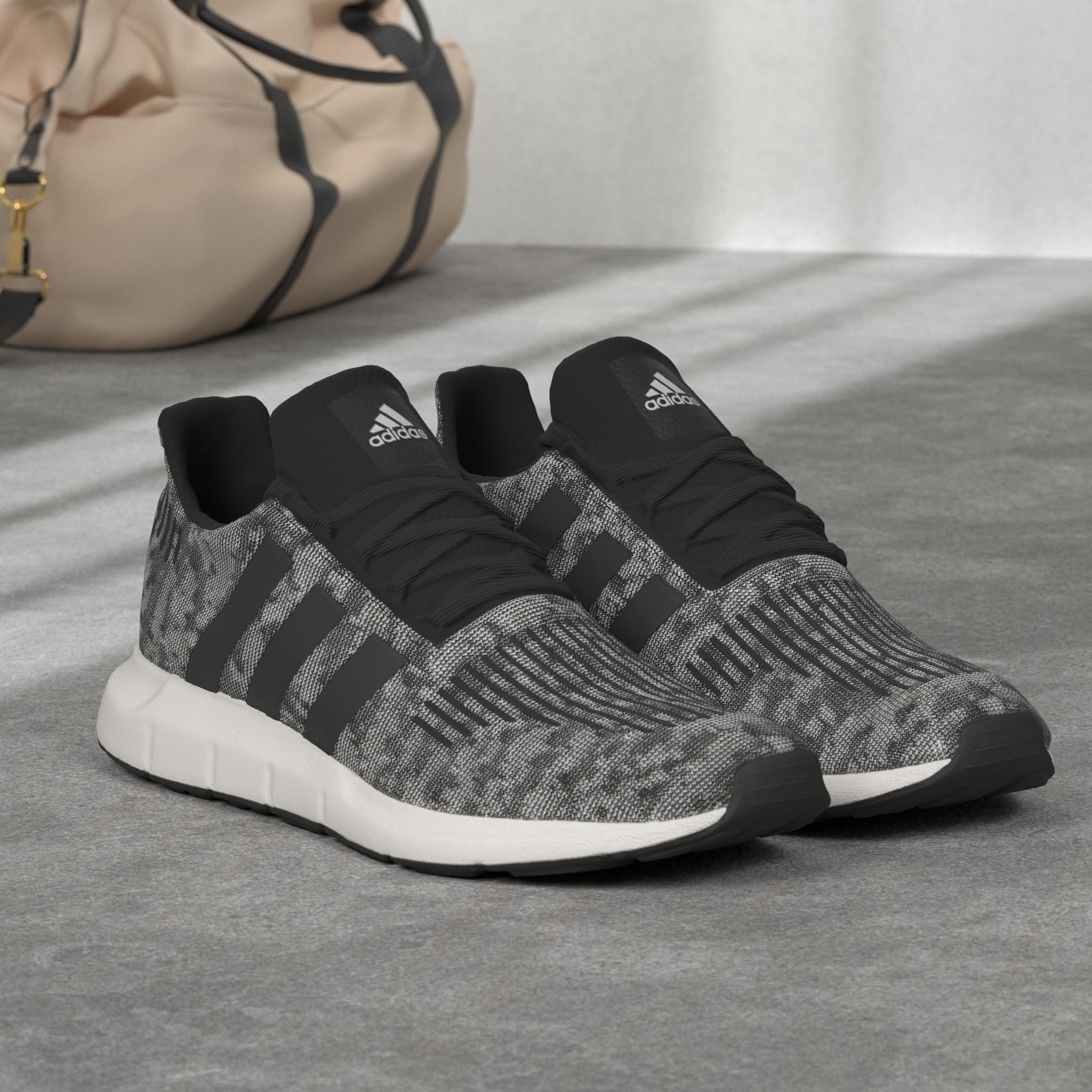 adidas Men's Swift Run Sneaker, Core Black/CoreBlack/White, 10.5