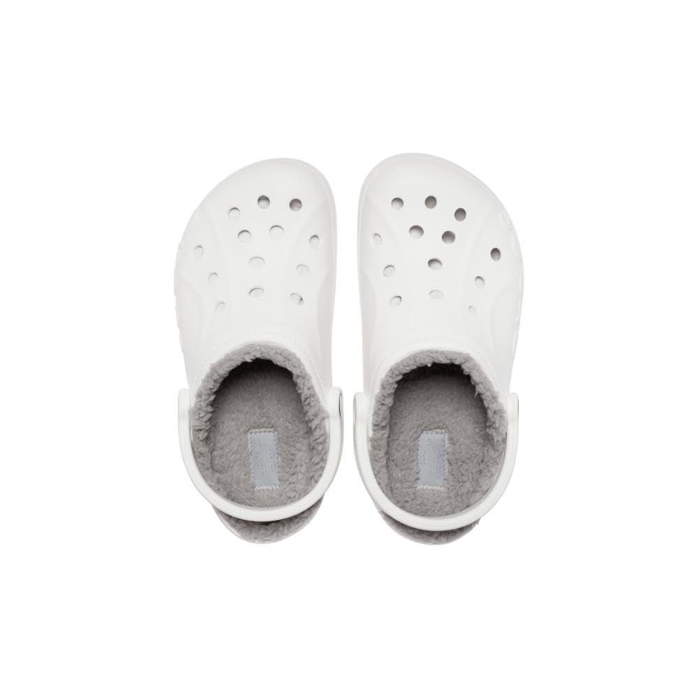 Crocs Baya Lined Clog White/Light Grey Men's 9, Women's 11 Medium