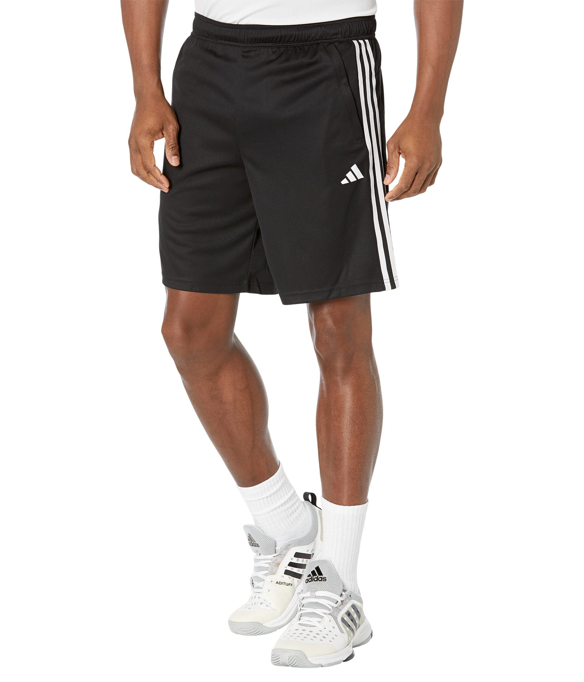 adidas Men's Train Essentials Piqué 3-Stripes Shorts