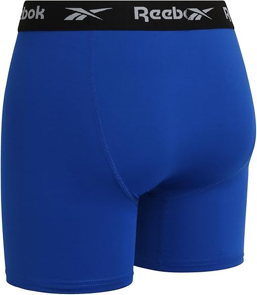 Reebok Mens Boxer Briefs - 4 Pack Stretch Performance Moisture Wicking Mens Underwear Boxers with Contour Pouch (Sizes: S-XL)