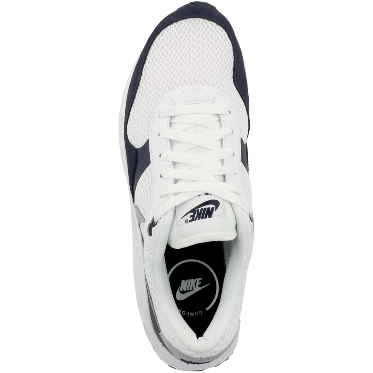 Nike Men's Air Max SYSTM Running Shoes, White/Wolf Grey-Obsidian, 8.5 M US