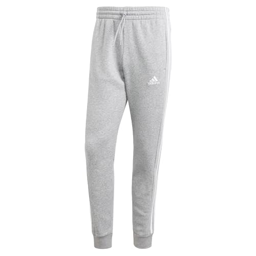 adidas Men's Essentials 3-Stripes Fleece Tapered Cuff Pants