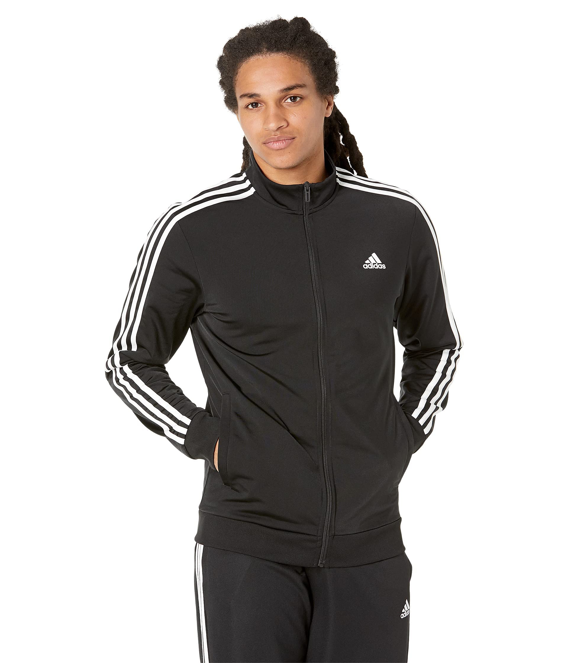 adidas Men's Essentials Warm-up 3-stripes Track Top