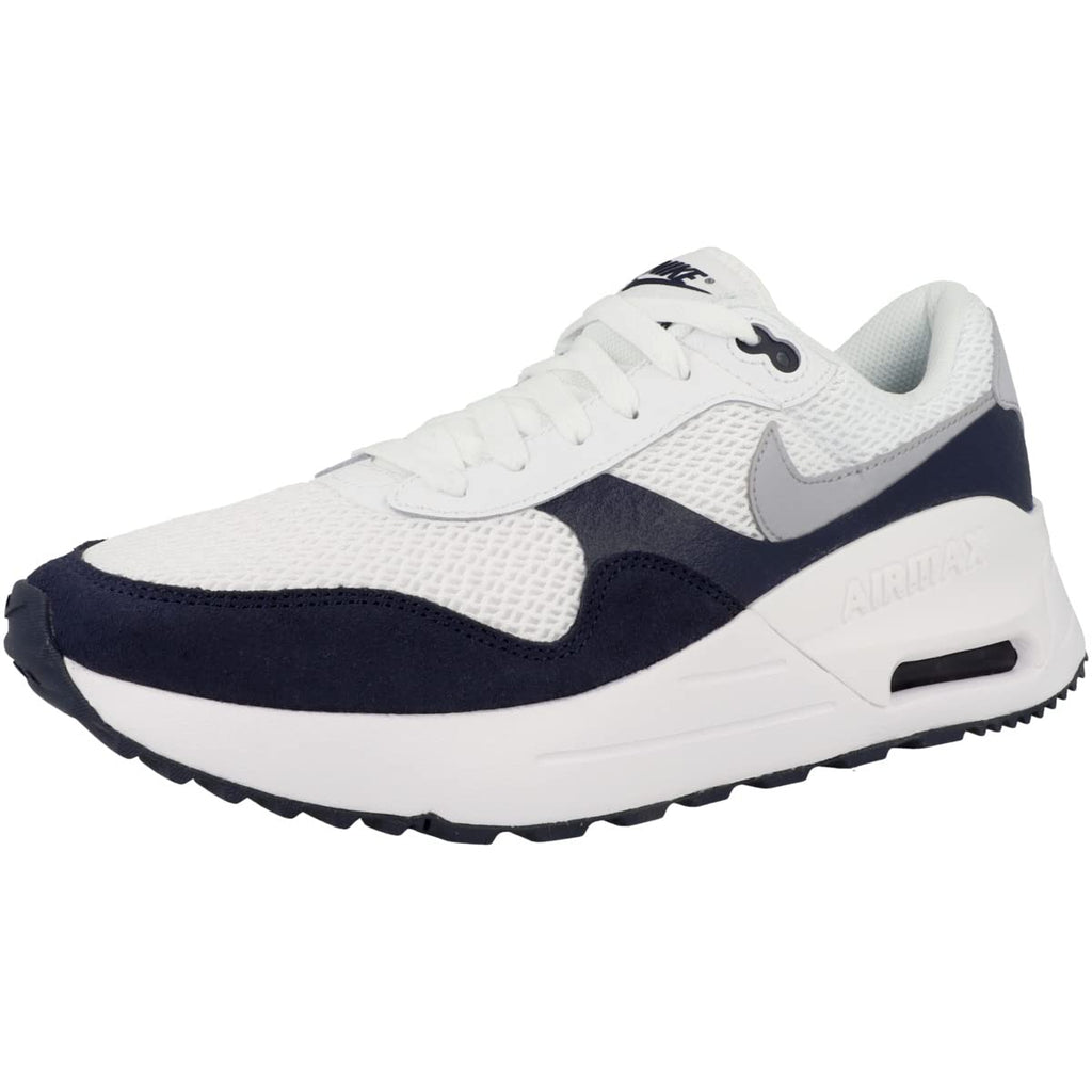 Nike Men's Air Max SYSTM Running Shoes, White/Wolf Grey-Obsidian, 8.5 M US