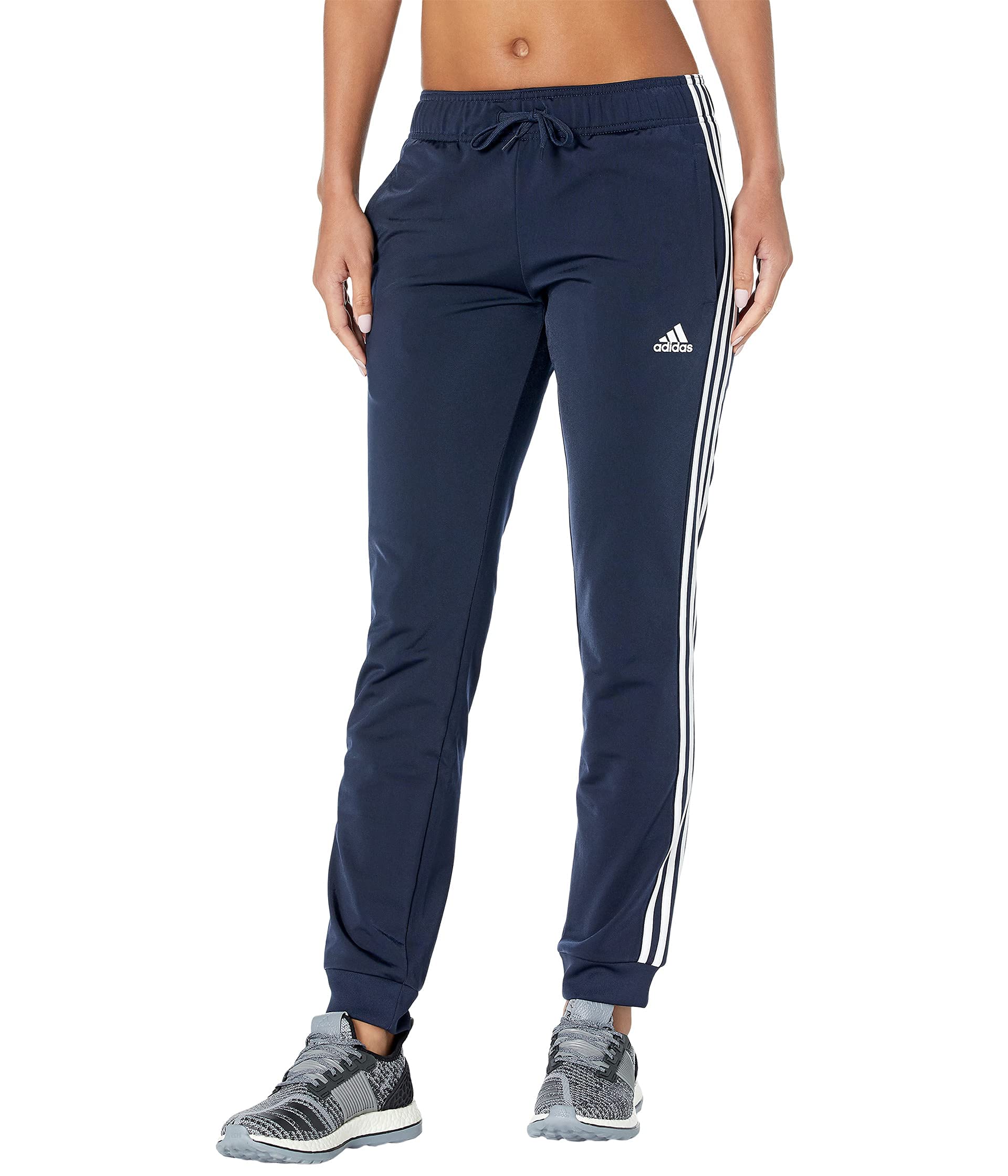 Adidas Womens Essentials Warm-up 3-Stripes Slim Tapered Track Pants