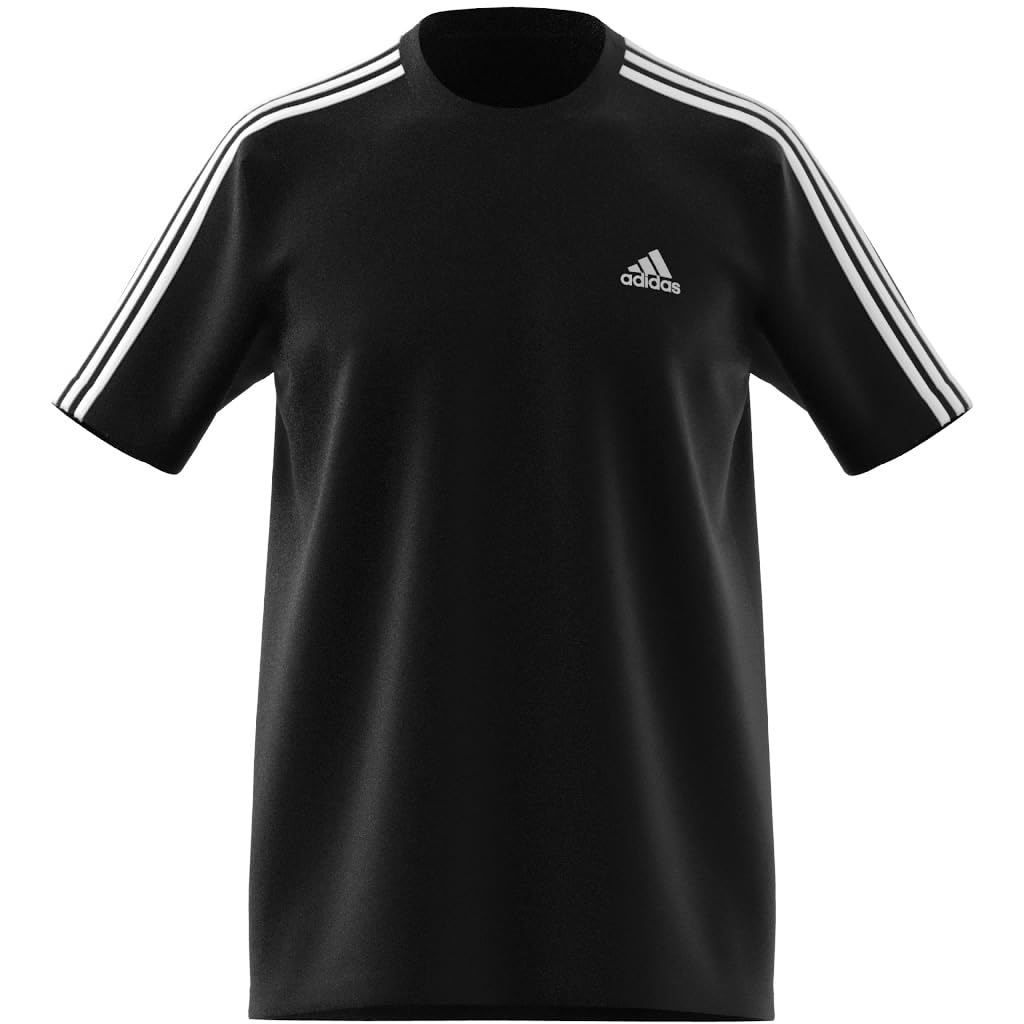 adidas Mens 3S Sj Crew Neck Short Sleeve Casual Tops Casual - Grey