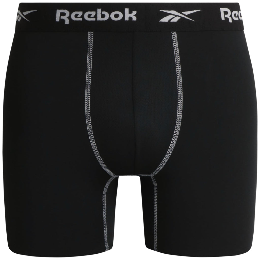 Reebok Mens Boxer Briefs - 4 Pack Stretch Performance Moisture Wicking Mens Underwear Boxers with Contour Pouch (Sizes: S-XL)