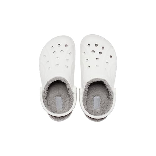 Crocs Baya Lined Clog White/Light Grey Men's 7, Women's 9 Medium
